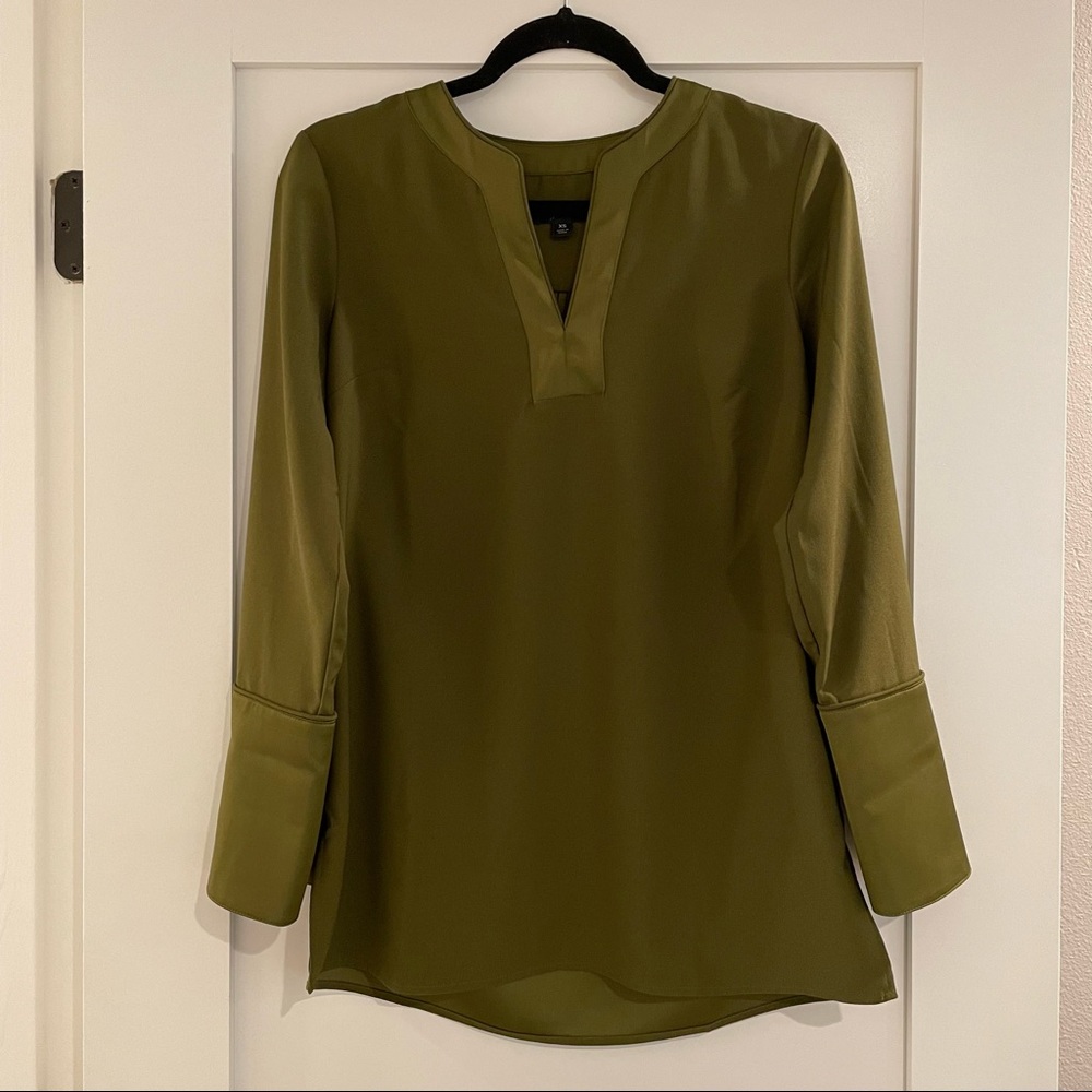 JCrew olive tunic, size XS